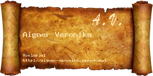 Aigner Veronika névjegykártya